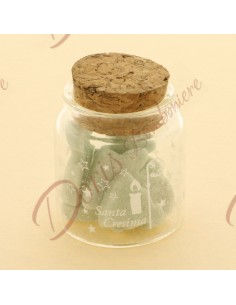 Glass jar with cork stopper cm 6 S. Confirmation
