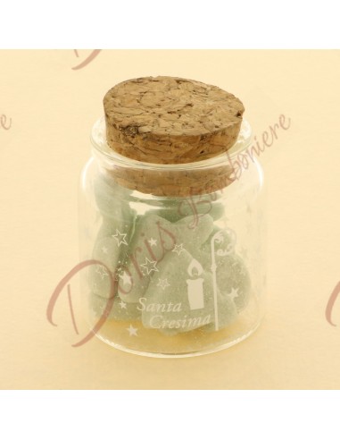 Glass jar with cork stopper cm 6 S. Confirmation