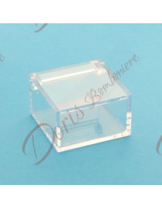 Transparent plexiglass box 5x5x3 cm