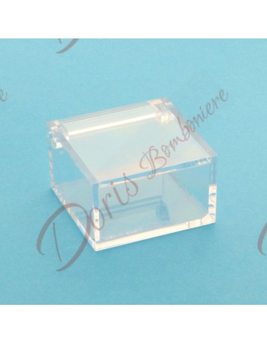 Boîte transparente en plexiglas 5x5x3 cm