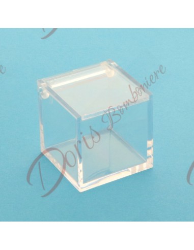 Cube en plexiglas transparent 4.5X4.5X4.5 cm