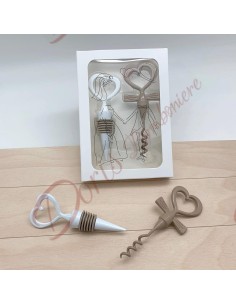 Bonbonnière de mariage Set 2 pièces avec boîte de 12 cm