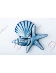 Magnet bleu mer en porcelaine 5.5 CM