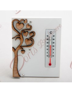 LIGNE DE TISSAGE THERMOMÈTRE AVEC ARBRE EN BOIS 13X10