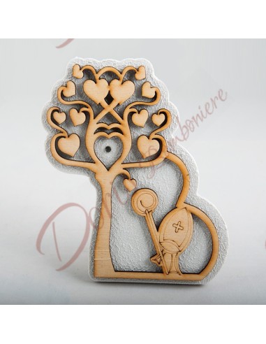 CHERRY LINE petit ARBRE DE CONFIRMATION EN BOIS 12 cm