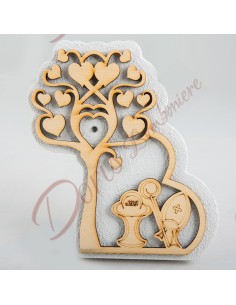 CHERRY LINE COMMUNION TREE AND CONFIRMATION small IN WOOD 12 cm