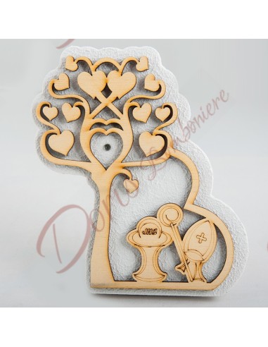 LINEA CILIEGIO ALBERO COMUNION E CRESIMA MEDIO IN LEGNO cm 12