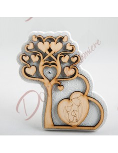 CHERRY TREE LINE SACRED FAMILY MODERN IN WOOD 25 CM