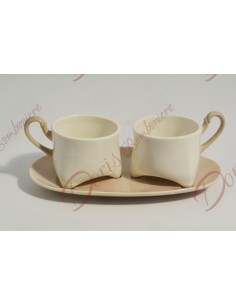 Two coffee cups service