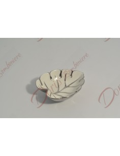 Ciotola foglia in porcellana bianca e linea argento 19005 Claraluna Claraluna