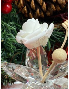 Diffuseur de parfum en porcelaine blanche avec cristaux 2
