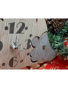 Orologio da tavolo in legno e metallo riccio misura media 2
