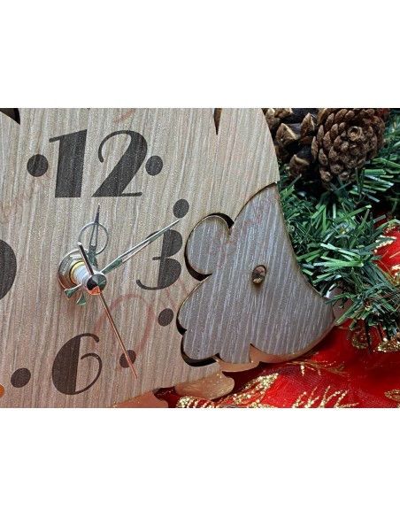 Table clock in wood and metal curly medium size Table clock in wood and metal curly medium size