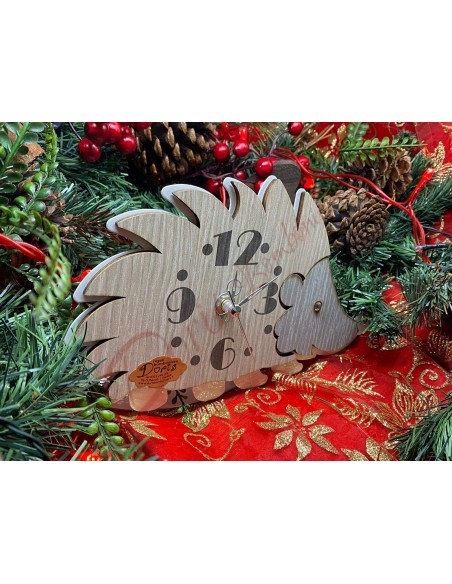 Table clock in wood and metal curly medium size Table clock in wood and metal curly medium size