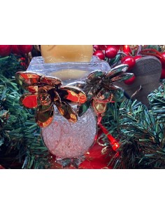 Kerzenhalter mit Glasblumen 2