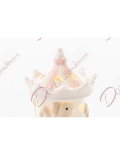 GIOSTRINA PORCELLANA LED ROSA 5xh.7,5 CM 2