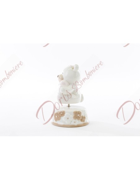 CARILLON BÄR ROSA PORZELLAN 9xh.14,5 CM CARILLON BÄR ROSA PORZELLAN 9xh.14,5 CM