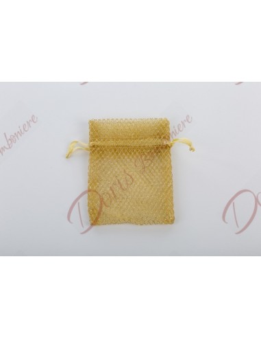 SACCHETTO ORGANZA/RETE ORO 8X10CM
