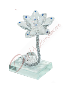 Fleur en cristal avec des taches claires sur les pétales 6x4,5x10,5 cm 2
