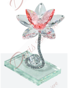 Fiore in cristallo bicolore cm 13x8.5 colore a scelta 17403 Made in Italy Regali