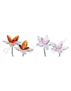 Sculpture fleur en cristal 15x12,5 cm 2