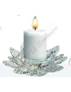 Fiore Crystal candle holder 14x4 cm