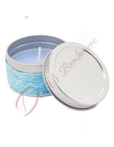 Bougie aromatique 3,8x6 cm couleur bleu clair