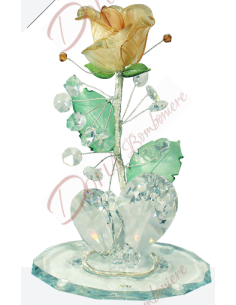 Scultura di rosa petali con colore a scelta cm 20 10309 Made in Italy Matrimonio