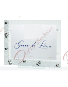 Portafoto con cristalli colore a scelta collezione gocce di luna 14,5x19 - interno cm.10x15 2