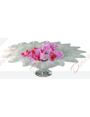 Centerpiece sun stand in glass color of your choice 13X40 cm diameter