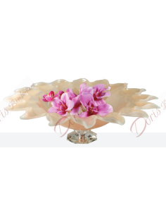 Centerpiece sun stand in glass color of your choice 13X40 cm diameter 2