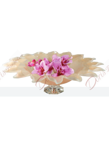 Centerpiece sun stand in glass color of your choice 13X40 cm diameter