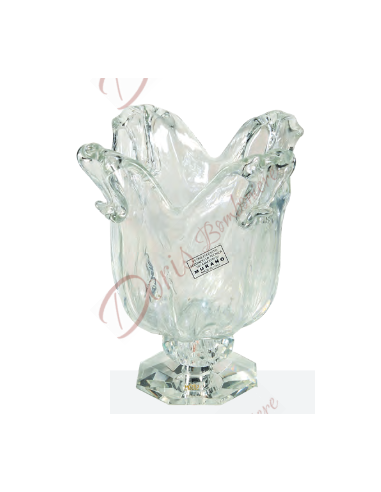 Murano glass azata 4 points 15x14 cm crystal base