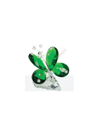 Bonbonnières papillon en cristal avec strass et couleur au choix 7x5 cm