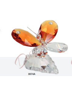 Bomboniere Farfalla cristallo con strass e colore a scelta cm 5.5 8074 Made in Italy Animali