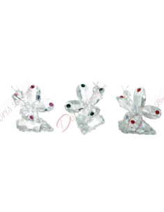 Farfalla colorata con strass colorati - colori a scelta cm 6 2