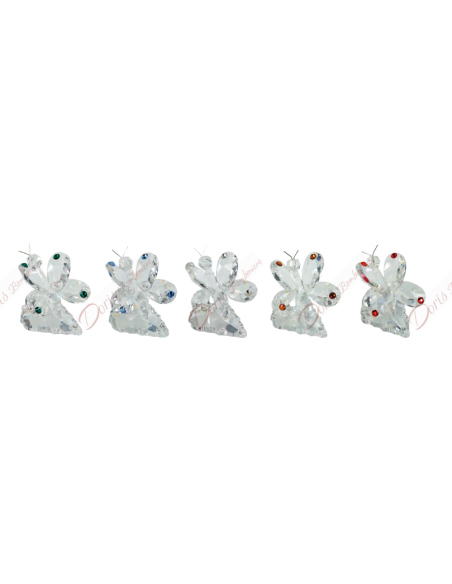Papillon coloré avec strass colorés - coloris au choix 6 cm Papillon coloré avec strass colorés - coloris au choix 6 cm