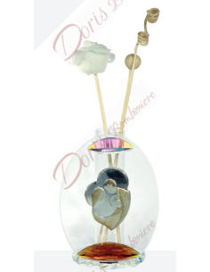 Crystal perfume diffuser with holy family 10.5