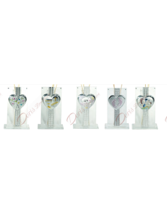 Diffusore di profumo in vetro cristallo h 11. cm applicazione a scelta 2