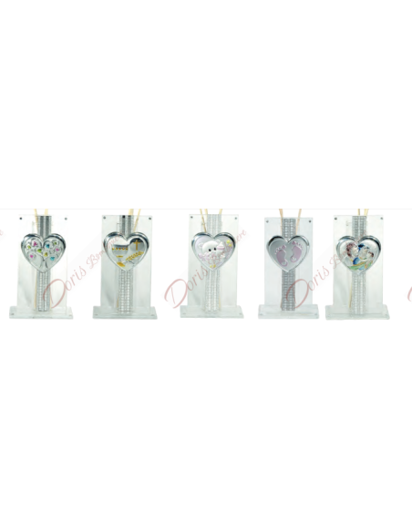 Diffusore di profumo in vetro cristallo h 11. cm applicazione a scelta Diffusore di profumo in vetro cristallo h 11. cm applicazione a scelta