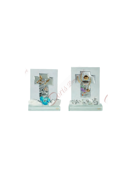 Quadretto con fiore cristallo colore e applicazione a scelta cm 11x8.5 Quadretto con fiore cristallo colore e applicazione a scelta cm 11x8.5
