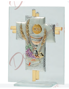 Image avec une occasion spéciale de votre choix et croix couleur de votre choix 14,5 cm 2