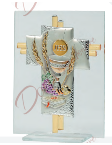 Image avec une occasion spéciale de votre choix et croix couleur de votre choix 14,5 cm