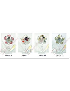 Crystal glass picture with flower application of your choice 7.5x5.5 cm 2