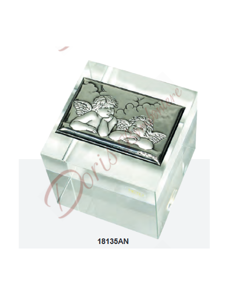 Fermacarte in vetro cristallo con applicazione ricorrenza a scelta cm 6.3x6 Fermacarte in vetro cristallo con applicazione ricorrenza a scelta cm 6.3x6