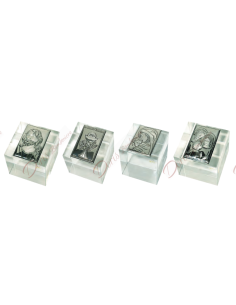 Paperweight in crystal glass with recurrence application of your choice 6.3x6 cm 2