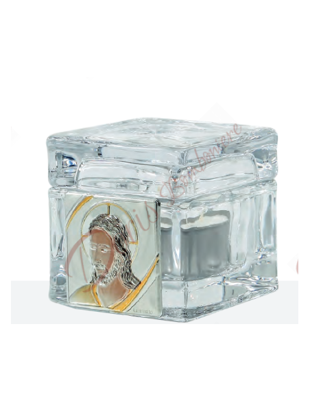 Cube for rings / jewels in crystal glass with application of your choice 5x5 cm Cube for rings / jewels in crystal glass with application of your choice 5x5 cm