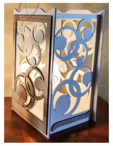 Lampada in metallo e legno made in italy 27X15X16 cm