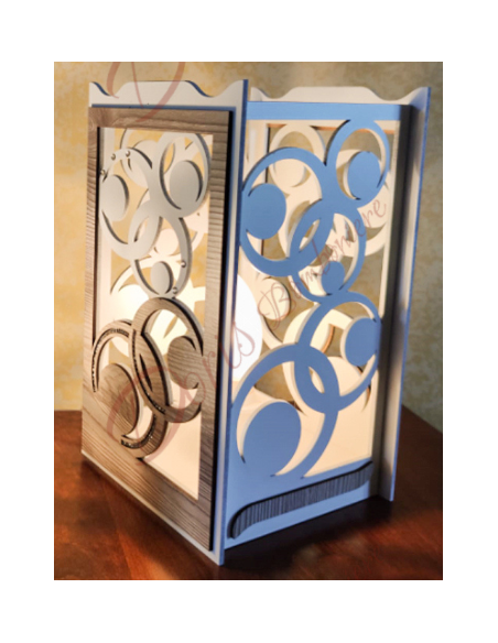 Lampada in metallo e legno made in italy 27X15X16 cm Lampada in metallo e legno made in italy 27X15X16 cm