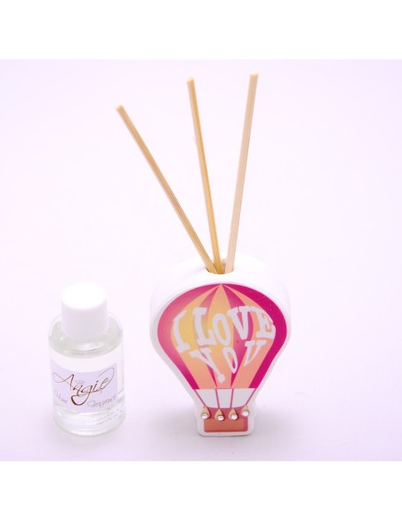 DIFFUSORE DI PROFUMO MONGOLFIERA ANGIE MADE IN ITALY CM 8 LAVORAZIONE A SCELTA